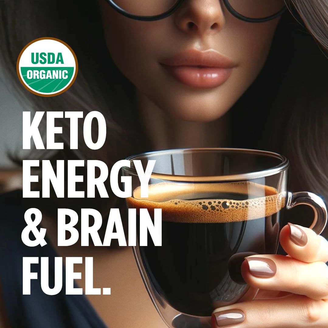 VitaCup Organic Genius Keto Coffee Pods, Increase Energy & Focus w/MCT Oil, Turmeric, B Vitamins, D3, Medium Dark Roast, Bold, Smooth, Single Serve Pod Compatible w/Keurig K-Cup Brewers, 24 Ct