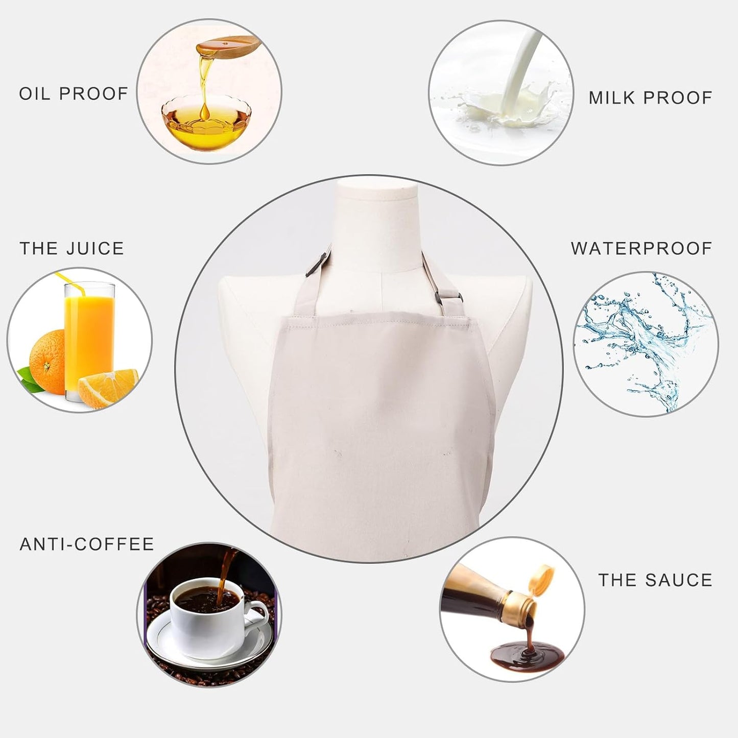 Kitchen Bib Apron for Women Men with Pockets Chef Art Aprons for Cooking Painting Pottery Ceramics