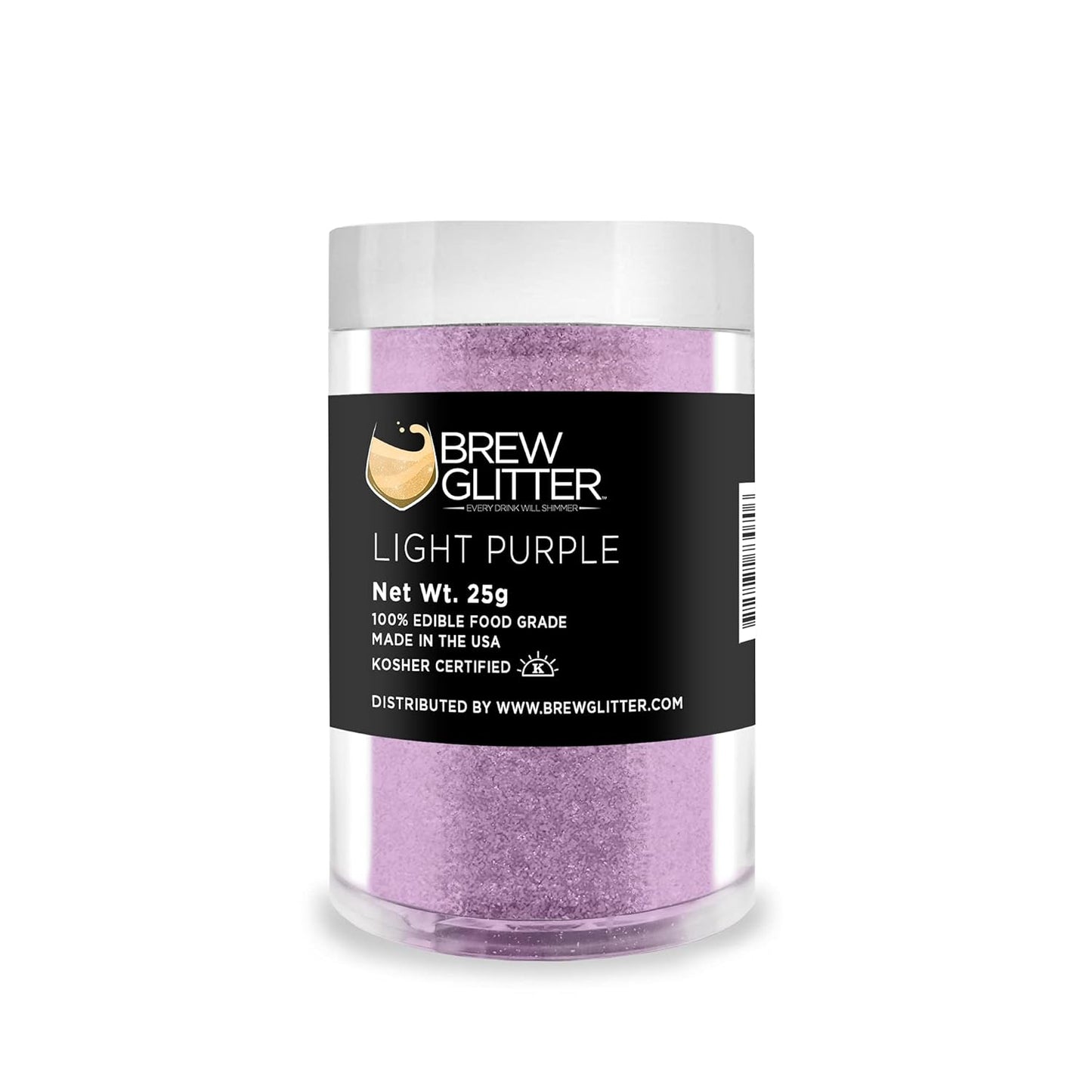 Light Purple BREW GLITTER Edible Glitter For Drinks, Cocktails, Beer, Garnish Glitter & Beverages | KOSHER & HALAL Certified | 100% Edible & Food Grade | Vegan, Gluten, Nut Free (25g, Light Purple)