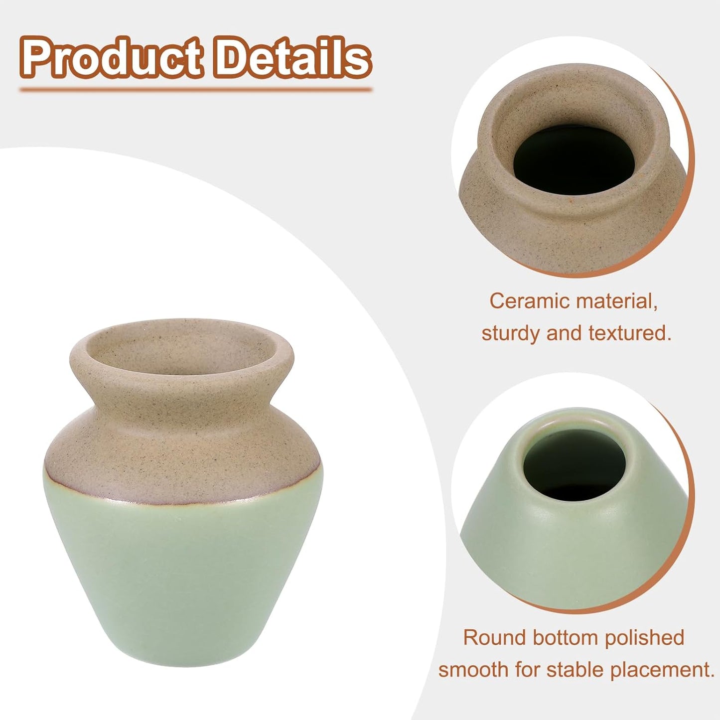 HARFINGTON Ceramic Chasen Stand 66mm Matcha Whisk Holder Teas Set Whisks Stand Traditional Matcha Tea Chasen Holder Tea Set Accessories for Tea Tasting, Gray Green