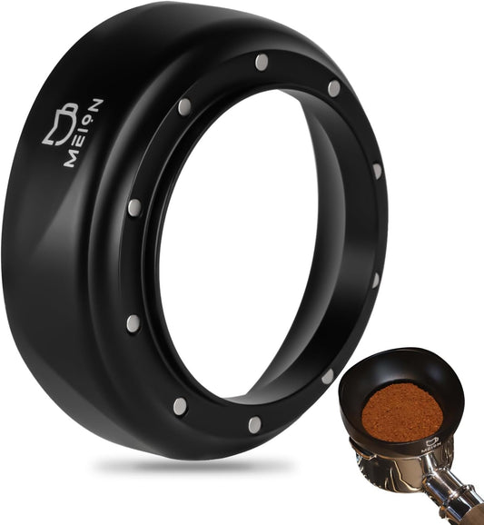 MEION 54mm Dosing Funnel for Breville Portafilters, Magnetic Espresso Dosing Funnel Coffee Funnel, Espresso Tools Espresso Accessories (54mm, Black)