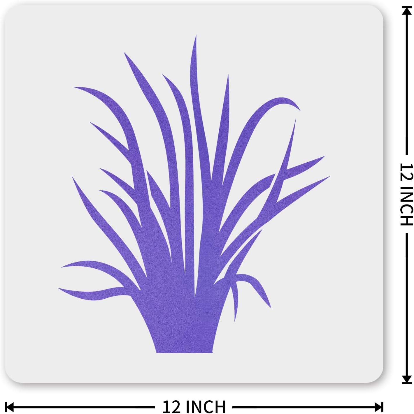 MAGJUCHE Grass Stencil 12 Inches, Reusable Grass Stencil for Painting DIY Crafts Decor