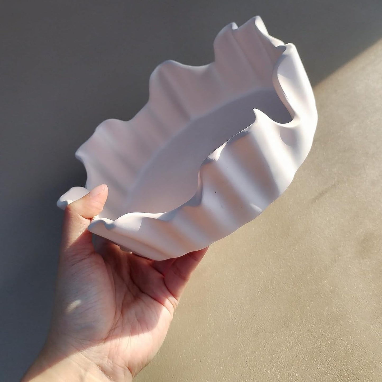 Wehous Large Irregular Bowl Silicone Mold, Unique Storage Epoxy Resin Concrete Molds, Big Candle Holder Tray Container Jewelry Holder Succulent Pot Makeup Organizer Casting Mold Art Craft Ornament