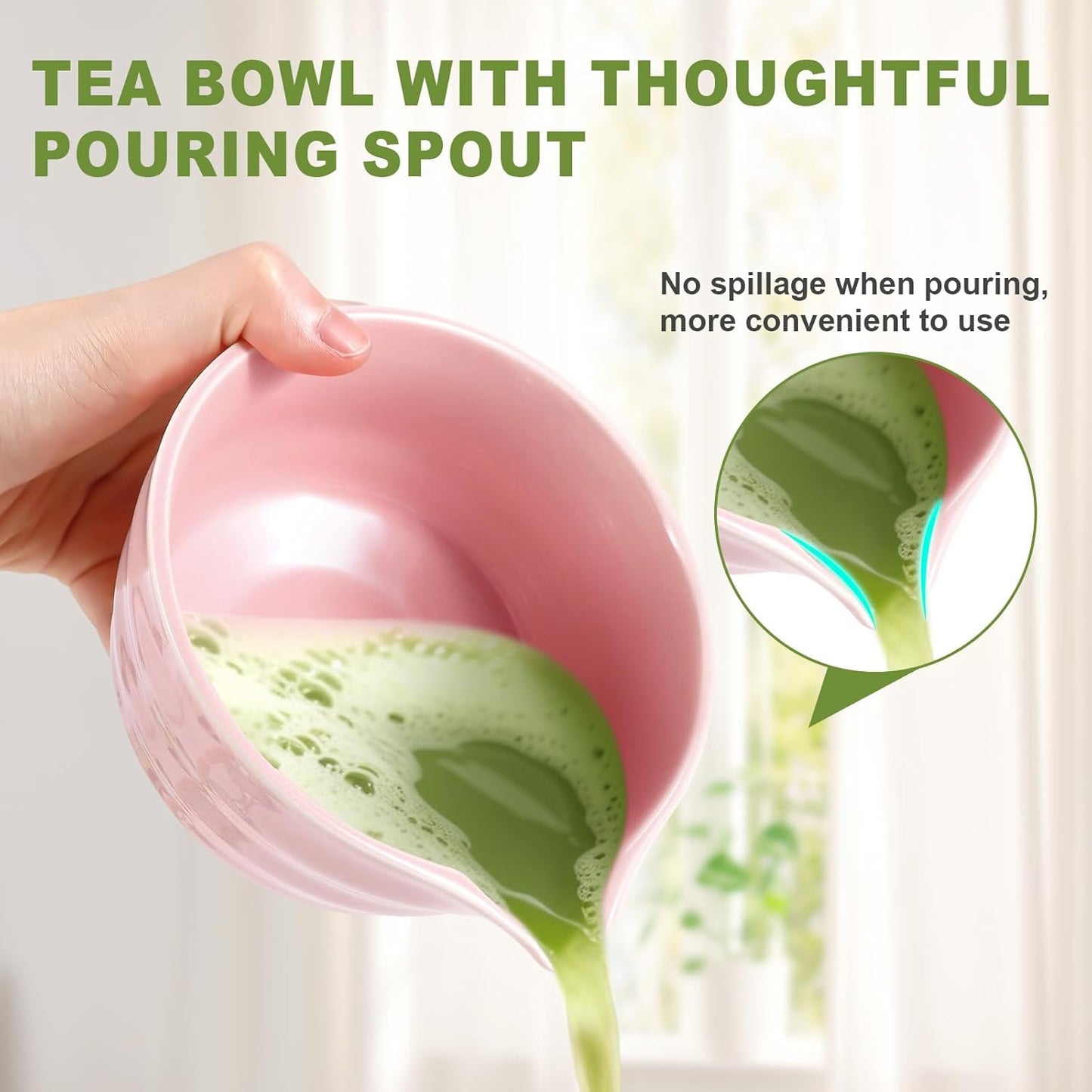 Matcha Whisk Set with Bowl (Chawan),8-Piece Bamboo Matcha Tea Set with Chasen, Whisk Holder, Chashaku Scoop & Holder, Stainless Sifter, Bamboo Spoon, Tea Towel,Gift for Matcha Latte & Tea Ceremony