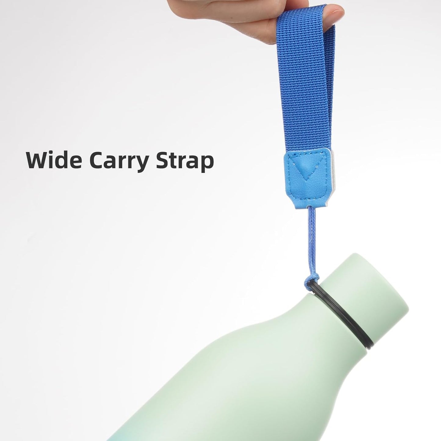 Insulated Water Bottle with Strap,25 oz Double Wall Stainless Steel Vacuum Bottles Metal Water Flask,Mint