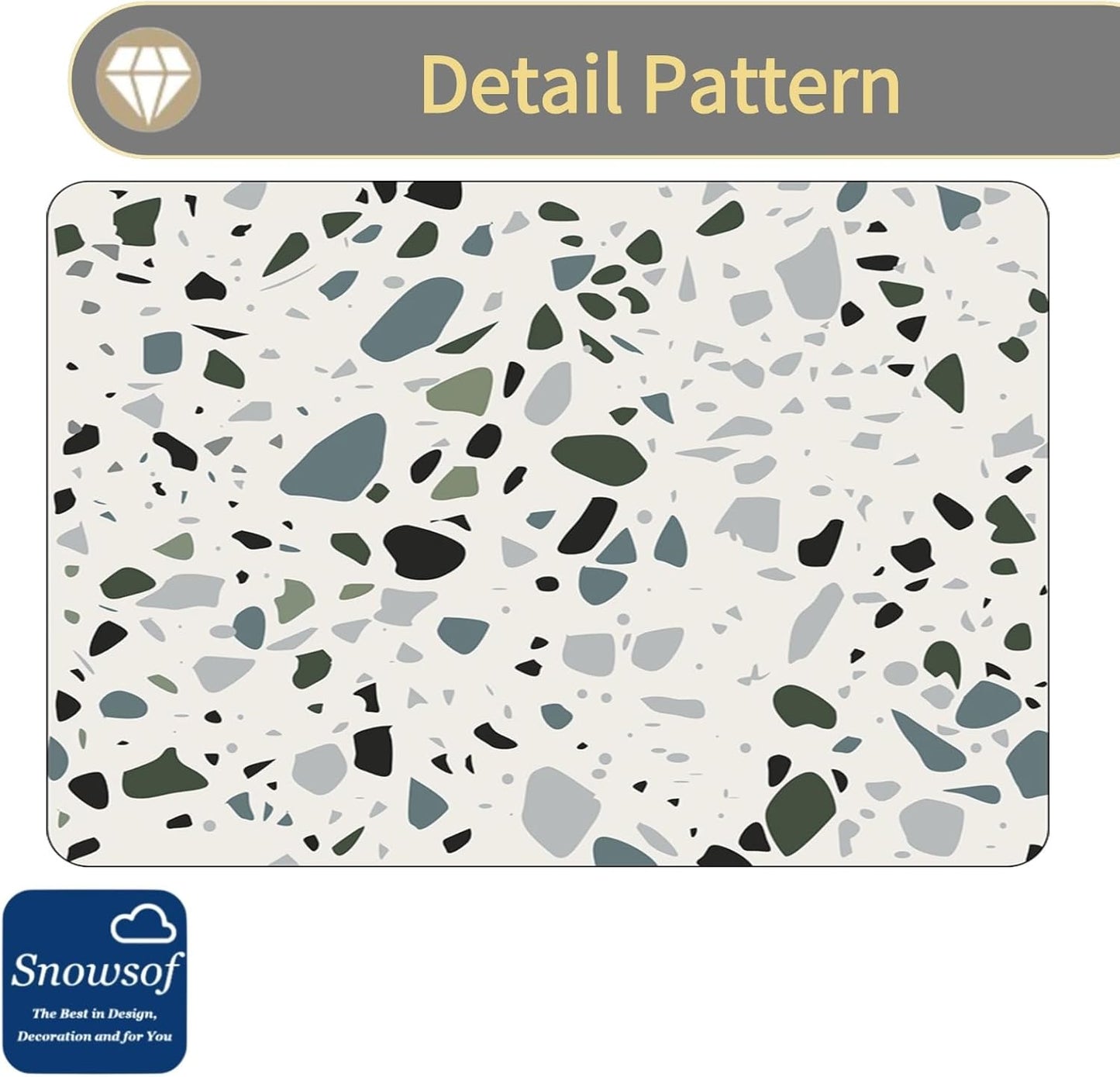 Dish Drying Mat - Absorbent Countertop Mat for Coffee Maker, Expresso Machine, Kitchen Use (02,16''×24'')