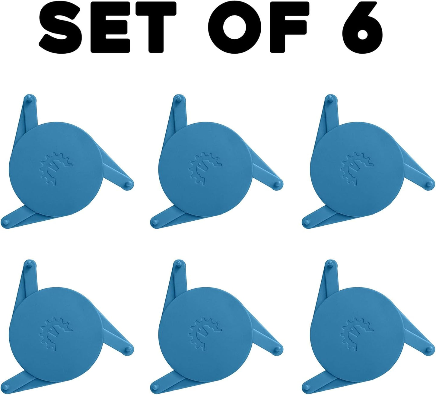 ELYPRO Mug Stacker 6-Pack – Coffee Bar Cup Holder & Cabinet Mug Organizer | Adjustable Stackable Mug Rack for Mugs & Glasses – Compact No Drilling Storage for Small Kitchens – Blue