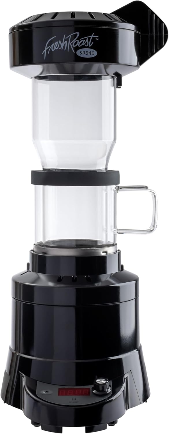 Coffee Roaster Bundle SR540, Glass Extension Tube, Pour Over DIgital Scale, (2lbs) Sample Pack of Green Beans, (2-Pack) Sample Trays, Chaff Brush