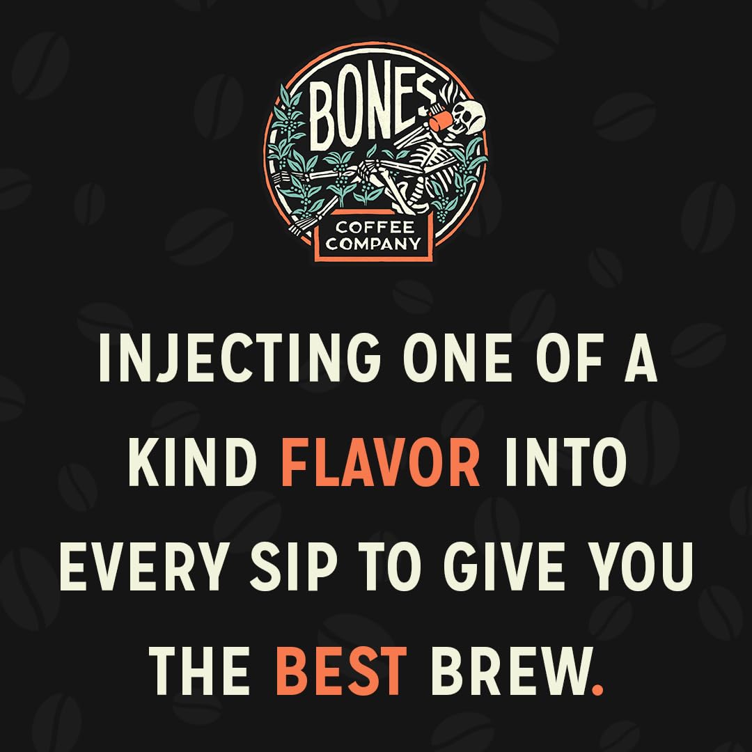 Bones Coffee Company Flavored Coffee Bones Cups From Dusk Till Donuts Flavored Pods | 12ct Single-Serve Coffee Pods Compatible with Keurig 1.0 & 2.0 Keurig Coffee Maker