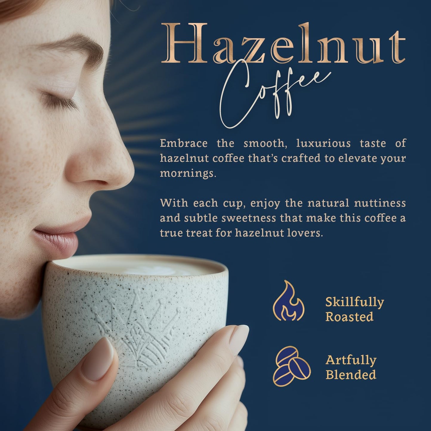 Hazelnut Flavored Whole Bean Coffee – 100% Arabica, Organic, No Artificial Sweeteners, Naturally Flavored, Medium Roast, Single Origin – by Coffea Flavor