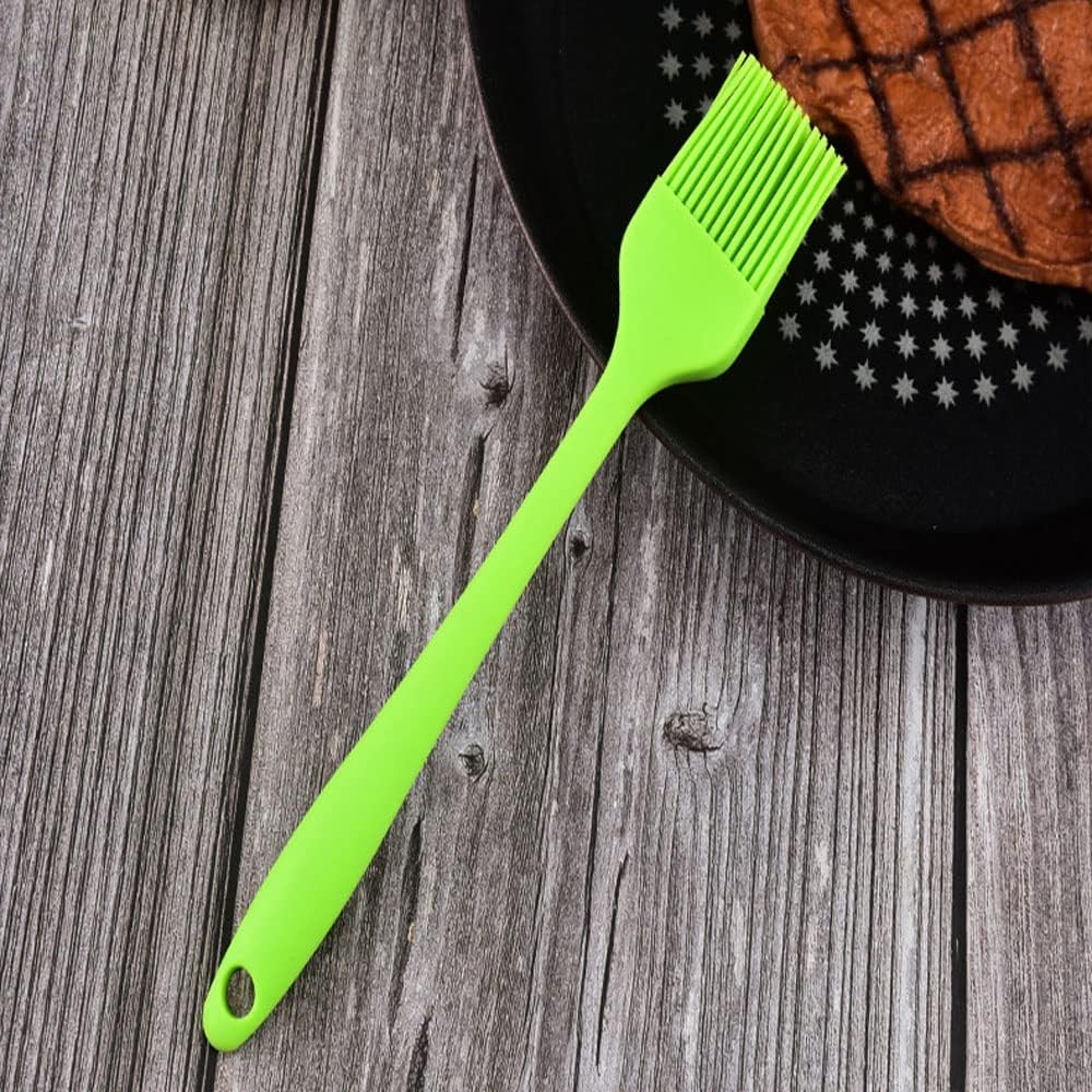 Silicone brush, Oil Brush for BBQ Kitchen Cooking Baking and Grilling (2 PCS,green)
