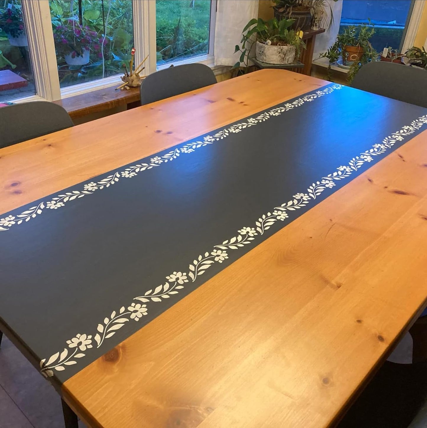 Talavera Stencils for Crafts Reusable Floral Stencils for Walls Mexican Flower Border Corner Drawing Stencil for Wood Furniture Wall Canvas Floor