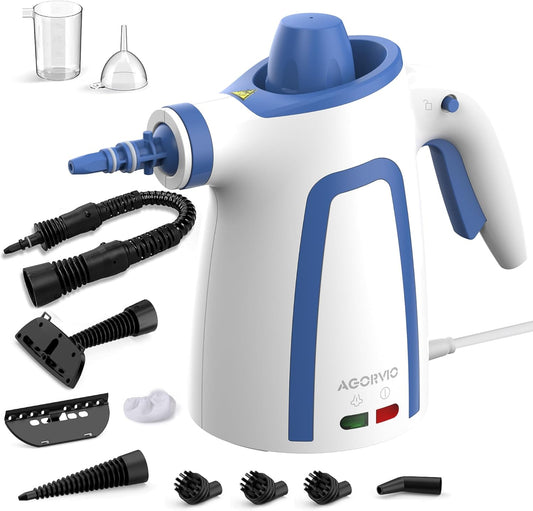 Steam Cleaner, Handheld Steam Cleaner for Home, Pressurized Steamer for Cleaning Carpet, Floor, Upholstery and Car, 13ft Extra-long Power Cord & 11 Multi-Purpose Accessories