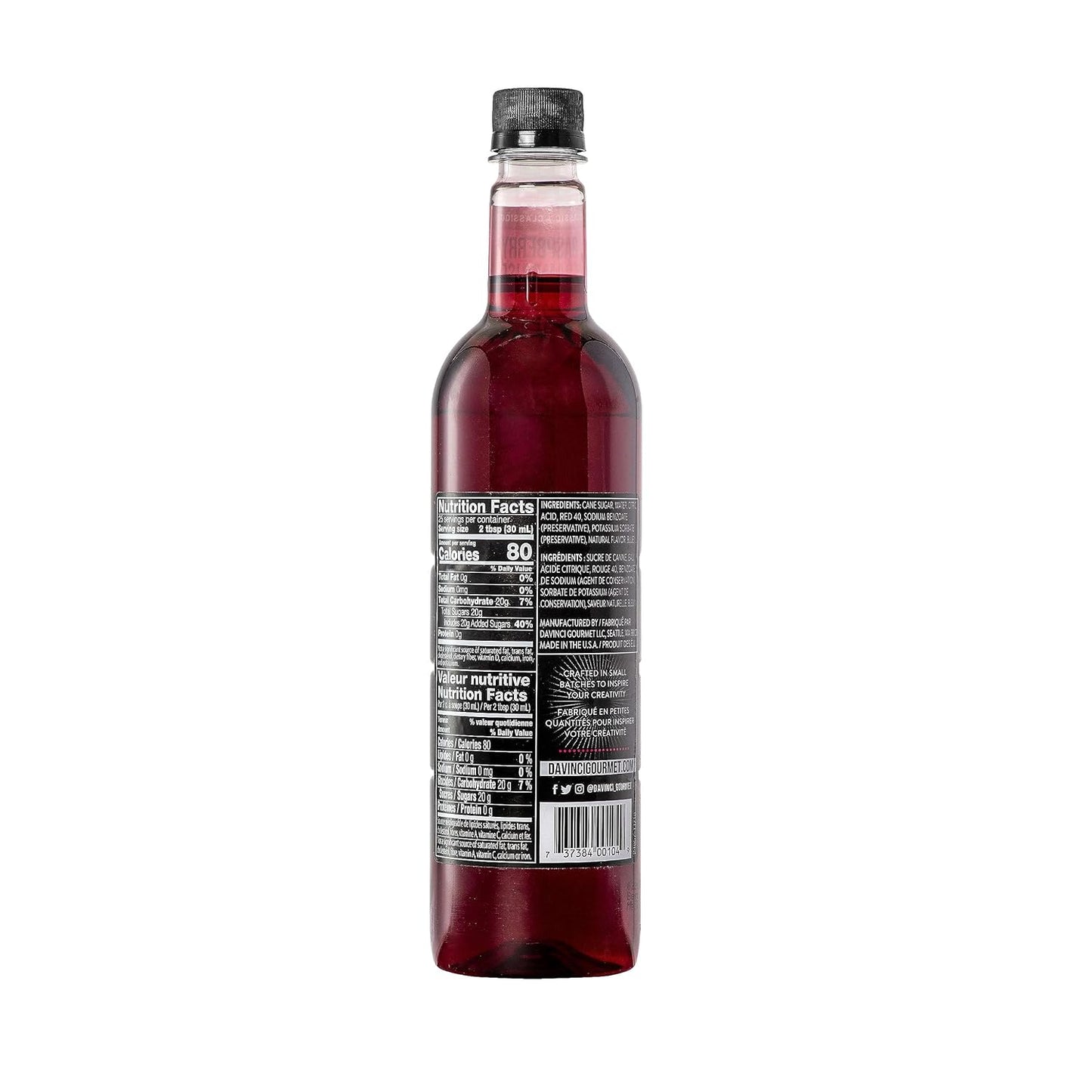 DaVinci Gourmet Classic Raspberry Syrup, 25.4 Fluid Ounces (Pack of 4)