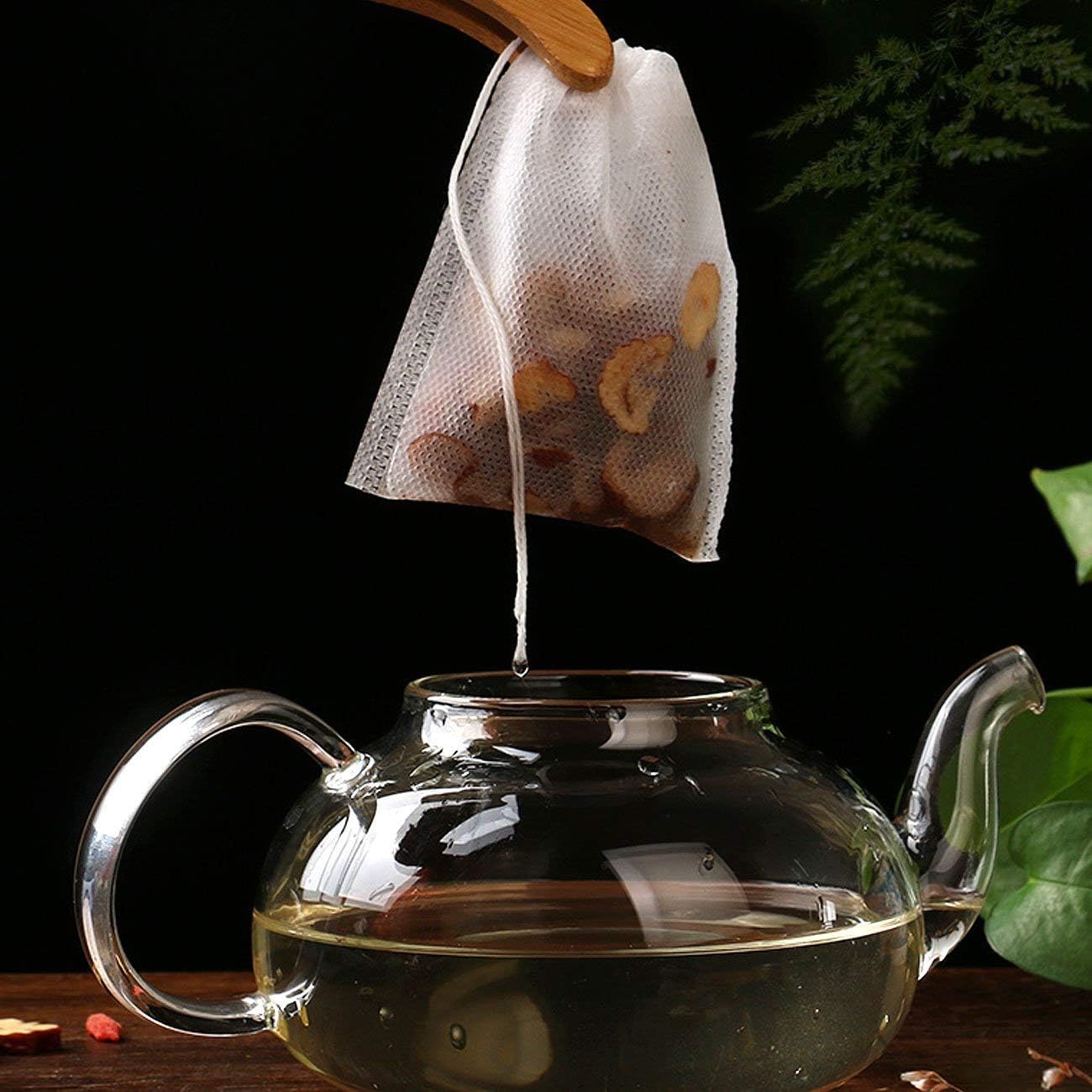 Fenshine 400 Pcs Tea Filter Bags Disposable Empty Tea Bags Drawstring Seal Tea Infusers Bag for Loose Leaf Teal