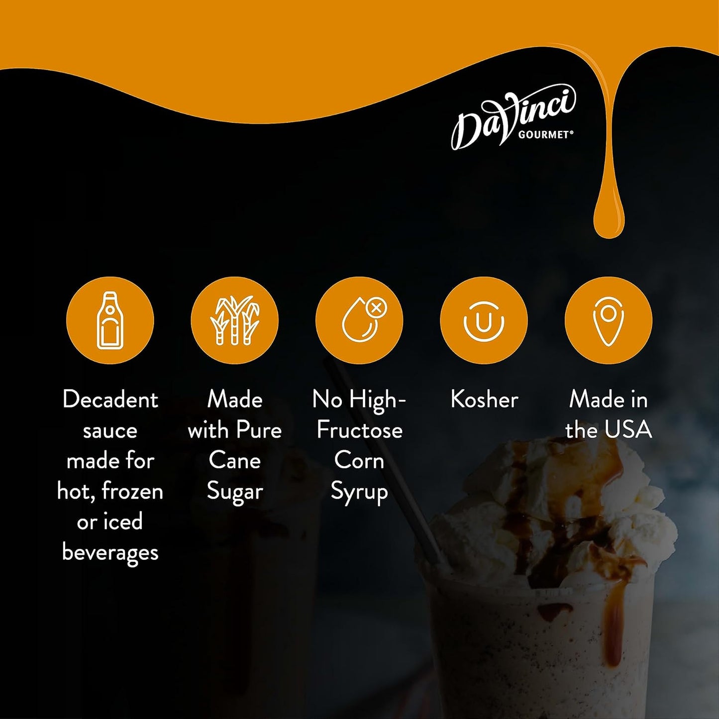 DaVinci Gourmet Sugar Free Caramel Sauce, 64 Fluid Ounces (Pack of 1)