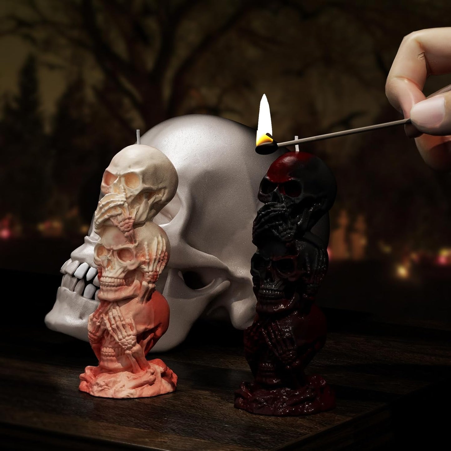 Tower Skull Candle Mold - Skull Resin Casting Mold for Candle Making & Home Decor