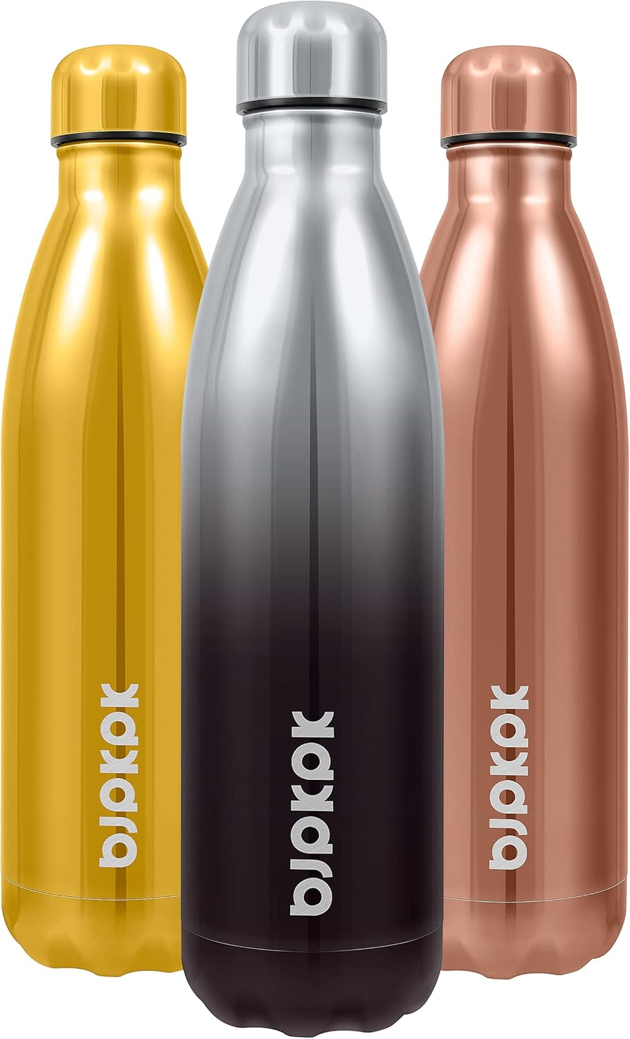 BJPKPK Stainless Steel Water Bottles 25oz Insulated Water Bottle Keep Cold And Hot, Silver Miner