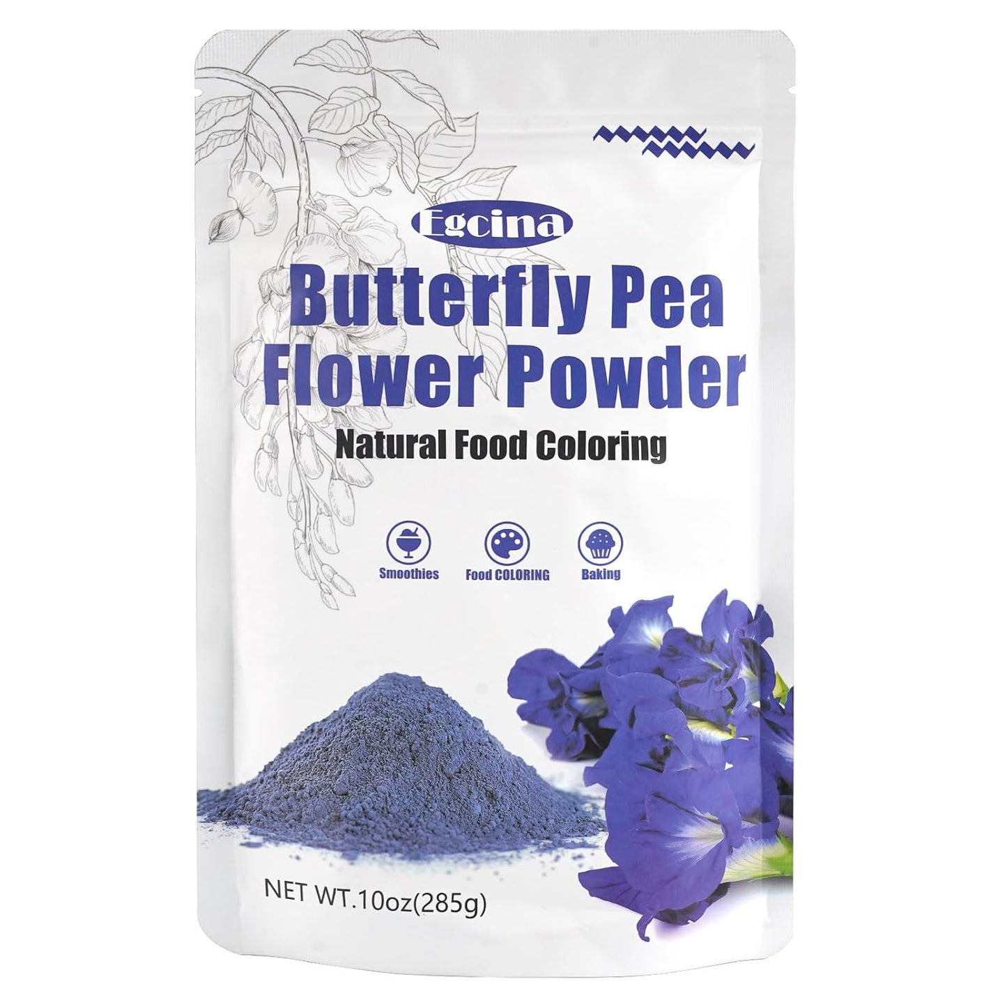 10oz Butterfly Pea Flower Powder - Natural Blue Butterfly Pea Flower Tea | Blue Matcha Powder for Natural Coloring, Food, and Tea | without caffeine | No Additives | purely plant