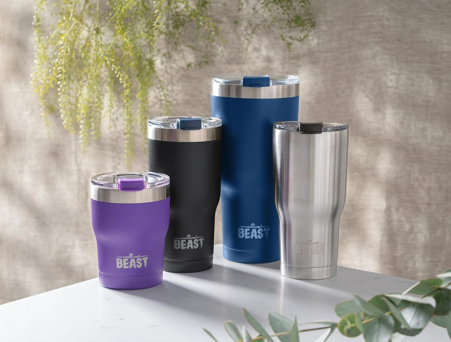 Beast 40 oz Tumbler Stainless Steel Vacuum Insulated Coffee Ice Cup Double Wall Travel Flask (Royal Blue)