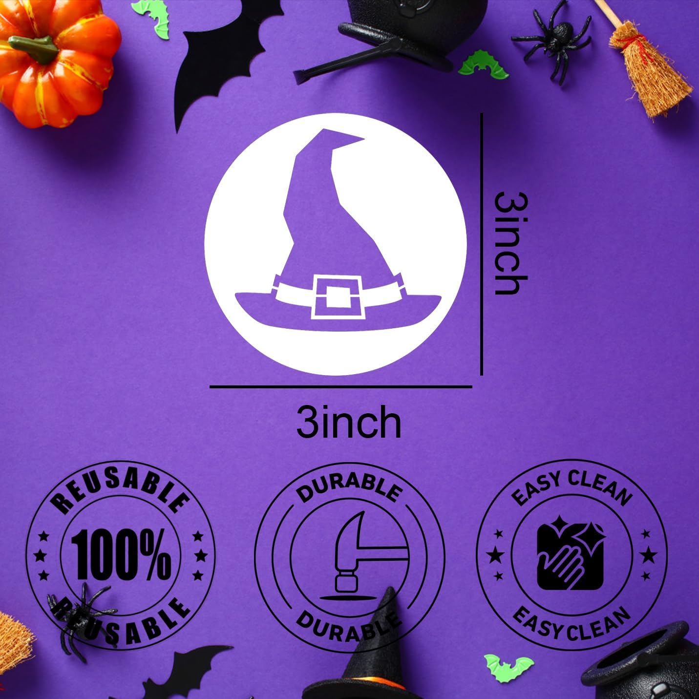 Halloween Stencils for Painting on Wood 3inch Reusable Pumpkin Ghost Face Stencils Boo Trick or Treat Draw Templates for Painting on Wood Slice Tier Tray Fabrics Window Decor