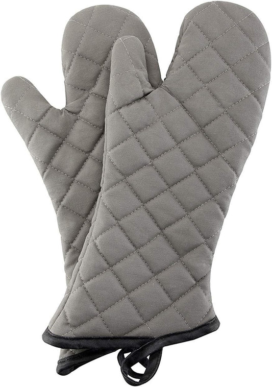 ARCLIBER Oven Mitts 1 Pair of Terry Cloth Lining - Heat Resistant Kitchen Gloves,Flame Oven Mitt Set,15 Inch