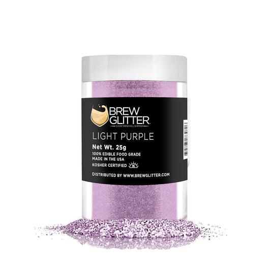 Light Purple BREW GLITTER Edible Glitter For Drinks, Cocktails, Beer, Garnish Glitter & Beverages | KOSHER & HALAL Certified | 100% Edible & Food Grade | Vegan, Gluten, Nut Free (25g, Light Purple)
