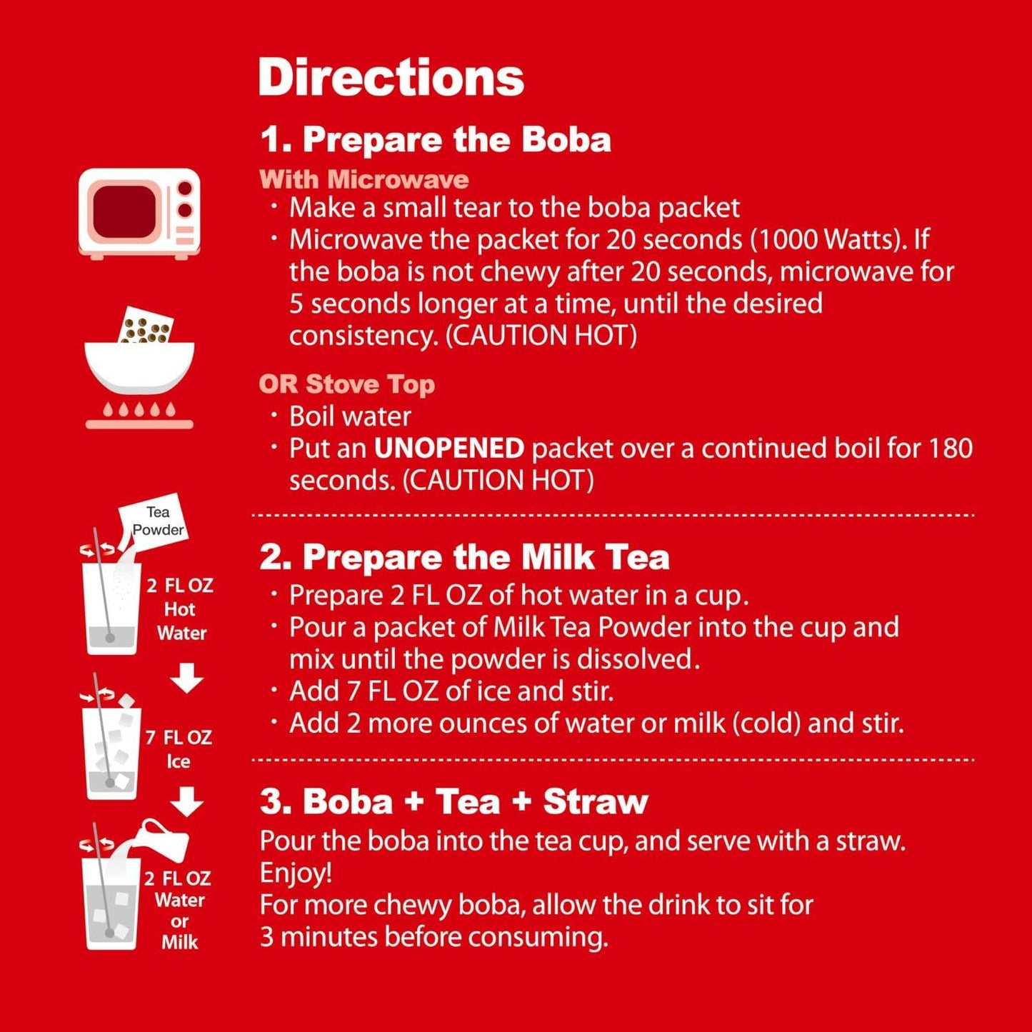 J WAY Instant Boba Bubble Pearl Milk Tea Kit with Authentic Brown Sugar Tapioca Boba, Ready in Under One Minute, Paper Straws Included - 3 Servings