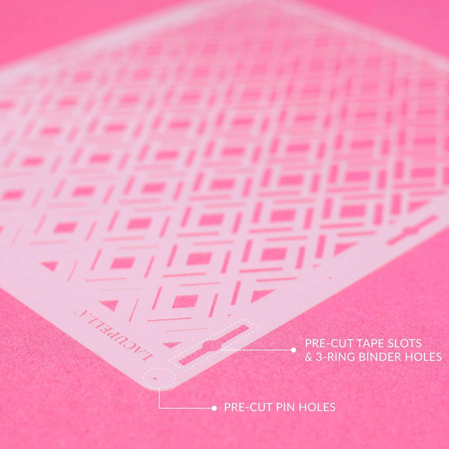 Cake Stencil - Seamless Delicate Pattern for Decorating Tall Double Barrel Cake to Use with Buttercream, Royal Icing, Ganache, Paint, Airbrush (Claris)