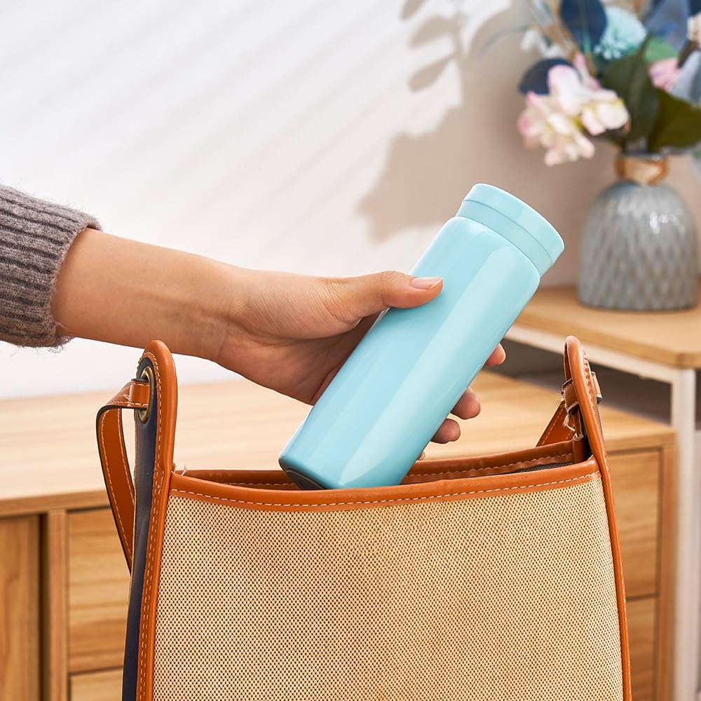 10oz Mini Water Bottle Stainless Steel Thermos Small Flask - Insulated Vacuum, Leak Proof, Keeps Drinks Hot/Cold - Ideal for Coffee, Tea, Water-6PC