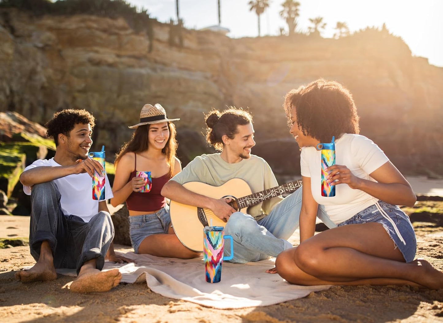 RainCaper 18/8 Stainless Steel Insulated Water Tumbler with Straw | 30oz, BPA-Free, Double Wall for Hot & Cold | Travel-Friendly, Cup Holder Ready (EttaVee Brush 100)