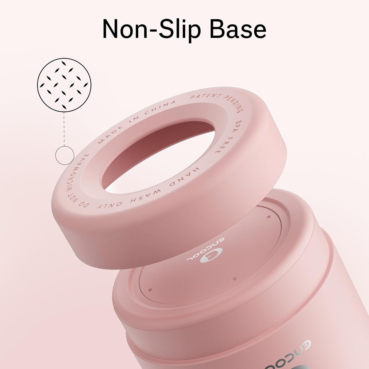 Insulated Water Bottle with Straw - Encool Stainless Steel Water Bottle, Reusable Leakproof and BPA-Free for Sports, Travel, Cold for 24 Hours, 32 oz, Cherry Blossom