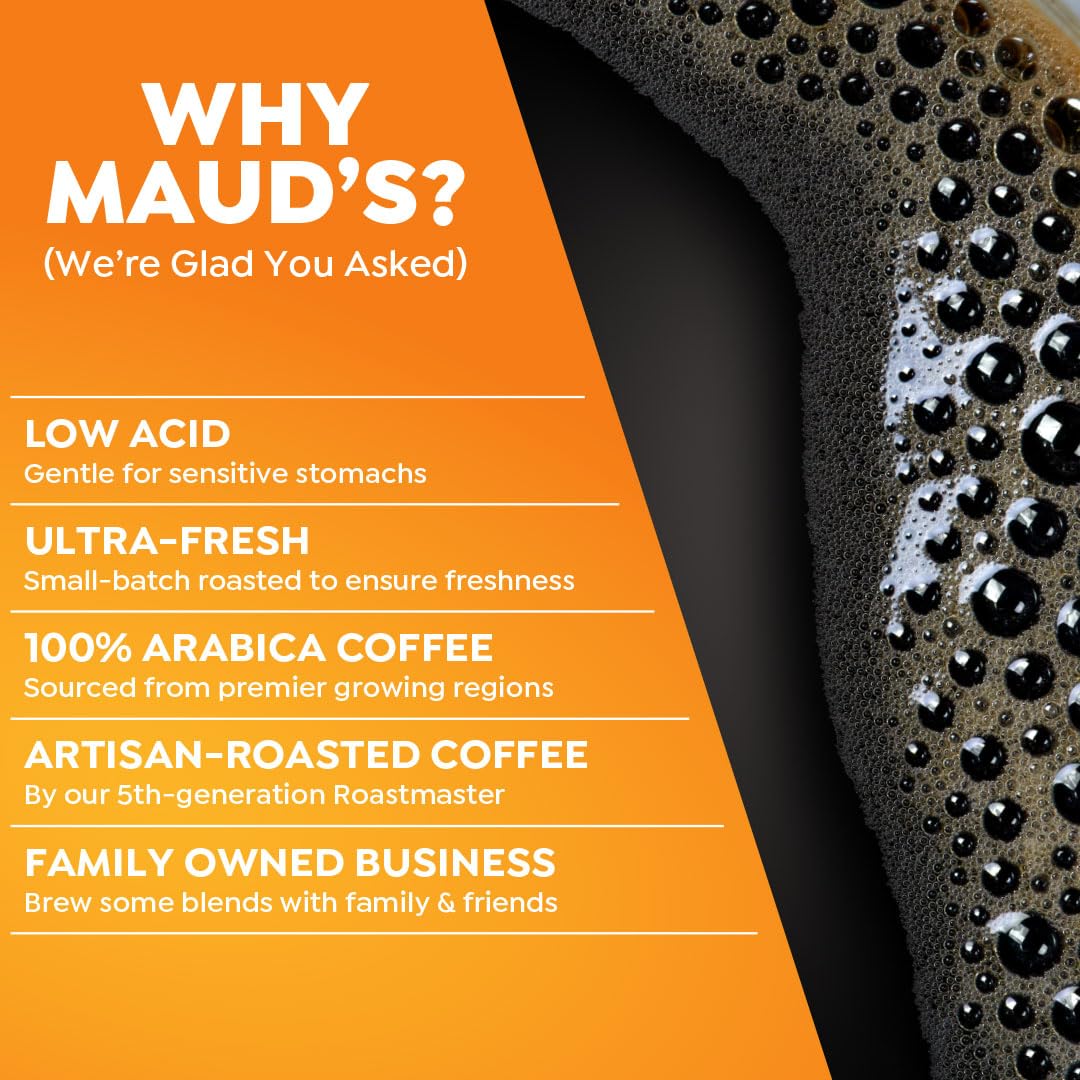 Maud's Banana Flavored Coffee Pods, 50 ct, Medium Roast Flavored Coffee in Recyclable Single Serve Pods – 100% Arabica Beans, Compatible with Keurig K Cups Maker