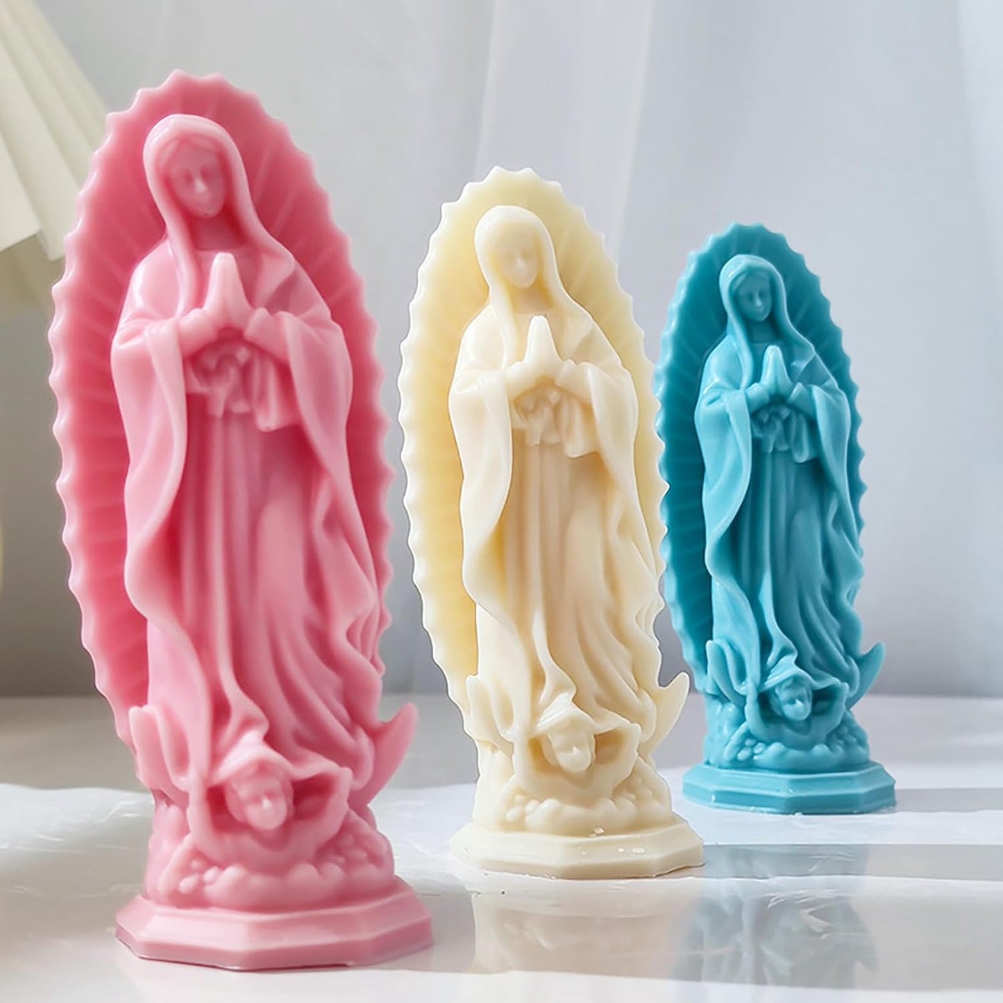 Girl Sister Angel & Mary Resin Casting Molds - Silicone 3D Animal Molds for Candle Making & Home Decor