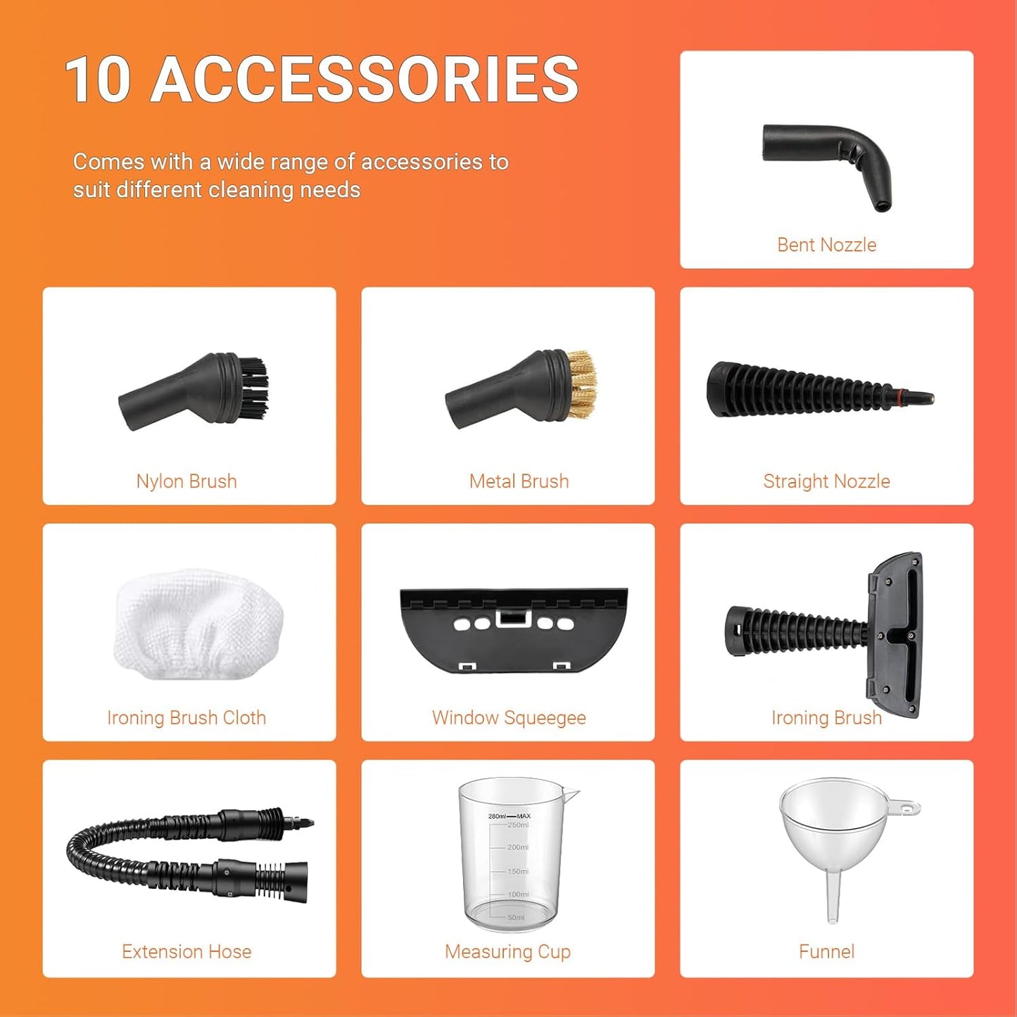 ETL-Certified Handheld Steam Cleaner - 221℉ 3.5 Bar Pressure, Chemical-Free Multi-Surface Cleaner for Kitchen, Bathroom, Car - Heats in 3-5 Mins