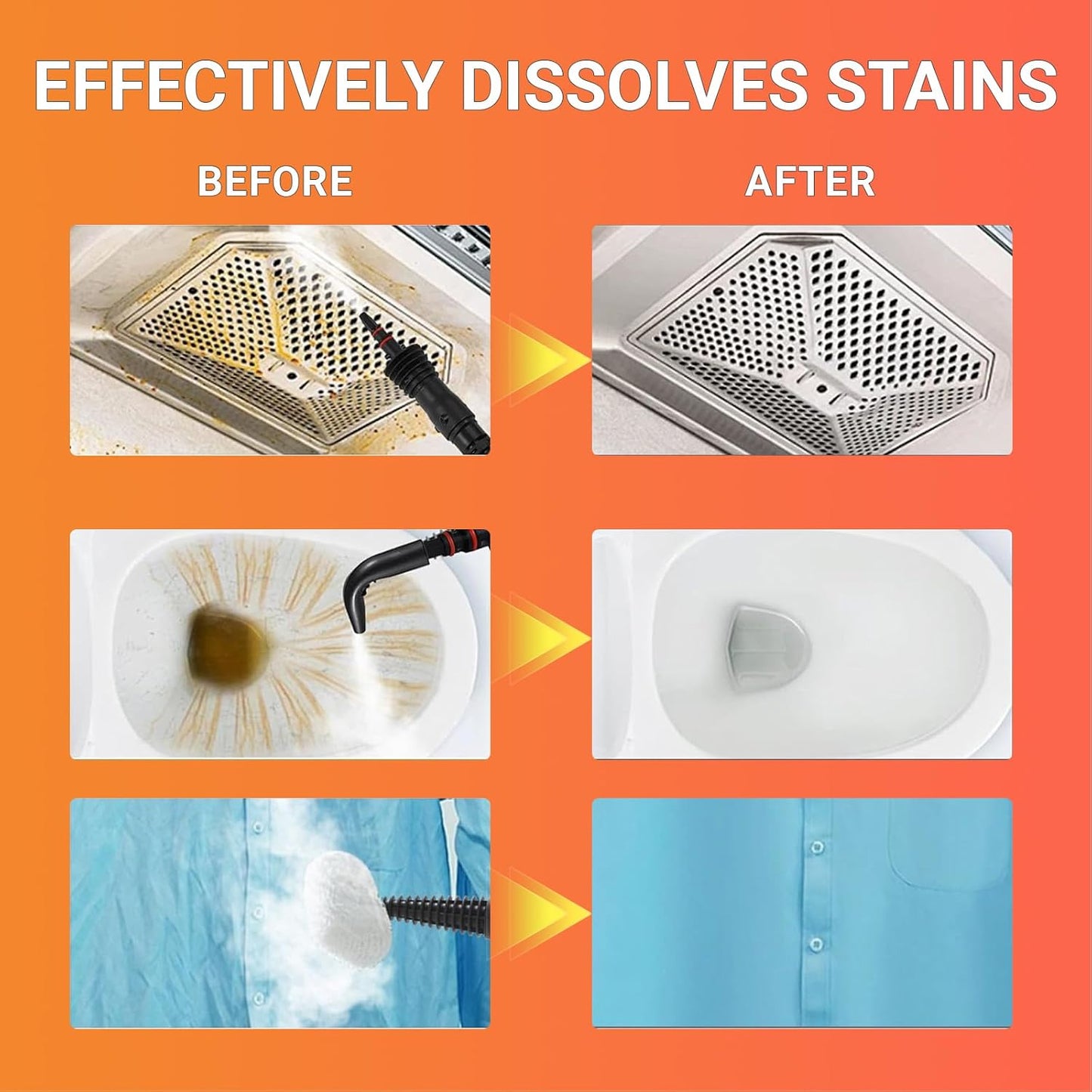 ETL-Certified Handheld Steam Cleaner - 221℉ 3.5 Bar Pressure, Chemical-Free Multi-Surface Cleaner for Kitchen, Bathroom, Car - Heats in 3-5 Mins