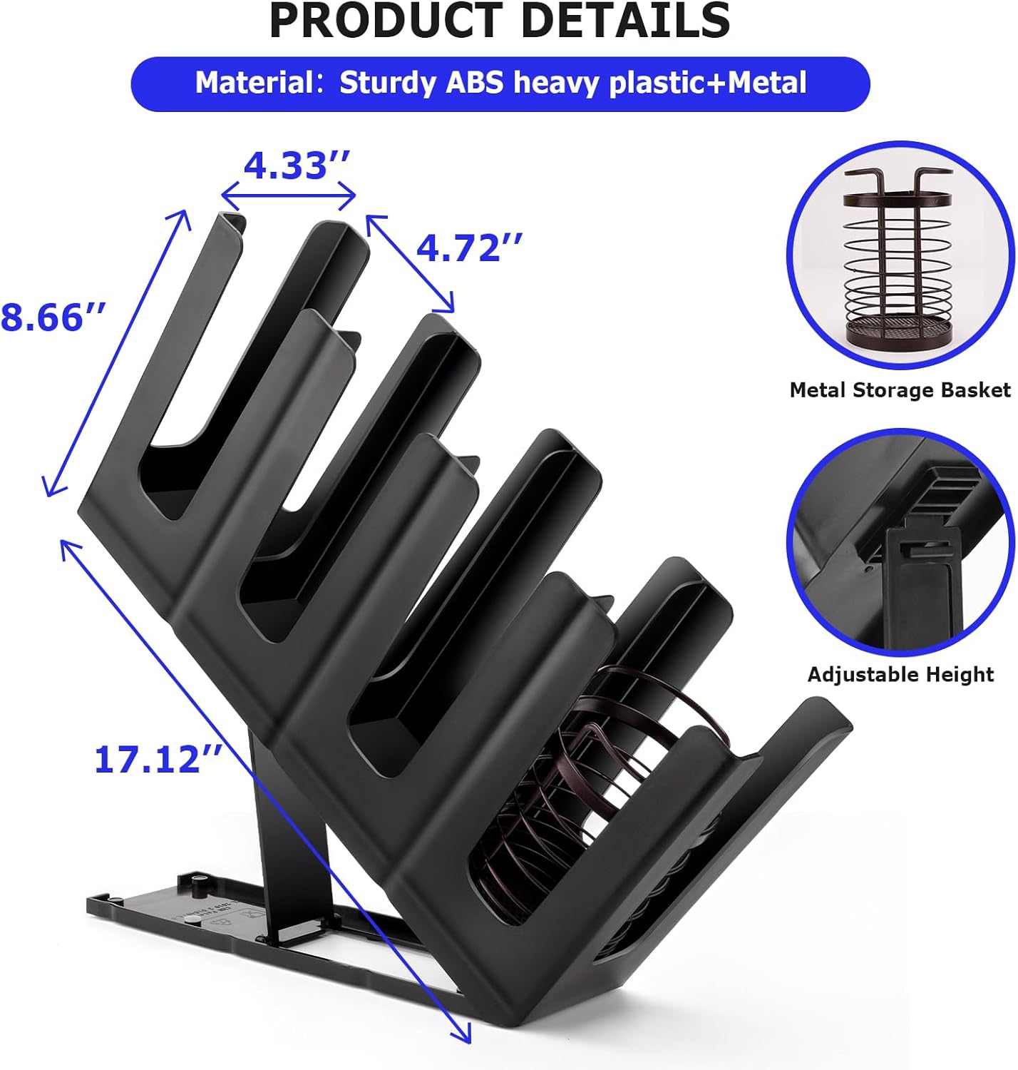Coffee Cup and Lid Holder Organizer,Adjustable Dispenser with Coffee Pod and Straw Storage Basket, Disposable Cup Holder for Countertop