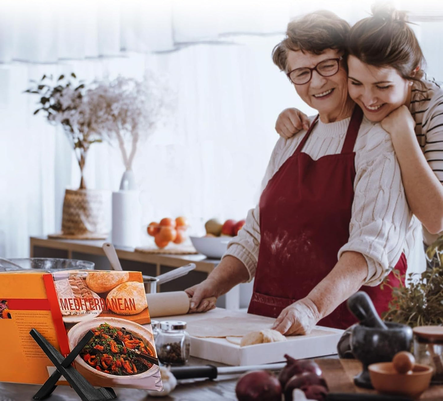 Plate Stand for Display, 6.5 Inch Picture Frame Holder Wooden, for Cook Book Decorative TableTop Art Easels Platter (Black)