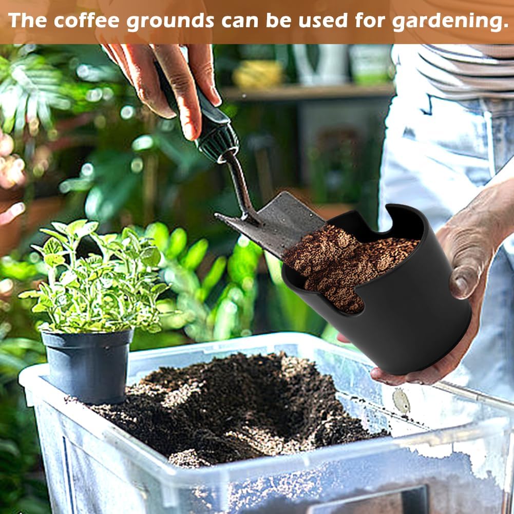 5-Inch Coffee Knock Box for Espresso Grounds Disposal with Extended Knocking Rod & Shock-Absorbent Non-Slip Base - Perfect for Home, Office, and Coffee Enthusiasts