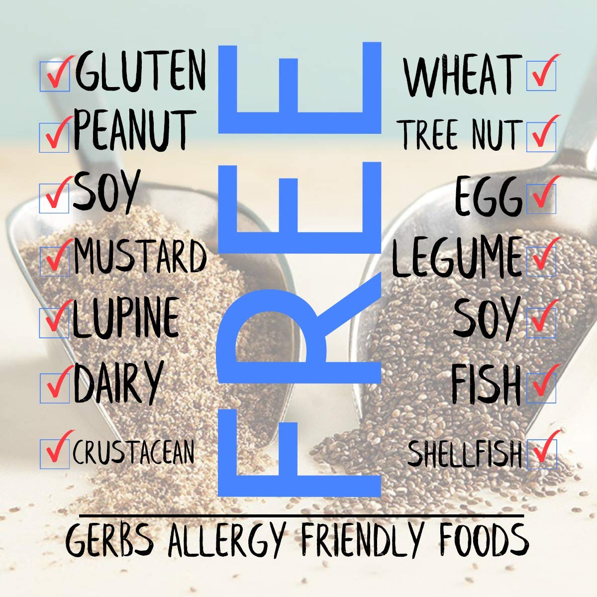 Ground Raw Chia Seed Meal by Gerbs - 4 LBS - Top 11 Food Allergen Free & Non GMO - Vegan & Kosher – Premium Full Oil Content Chia Protein Powder