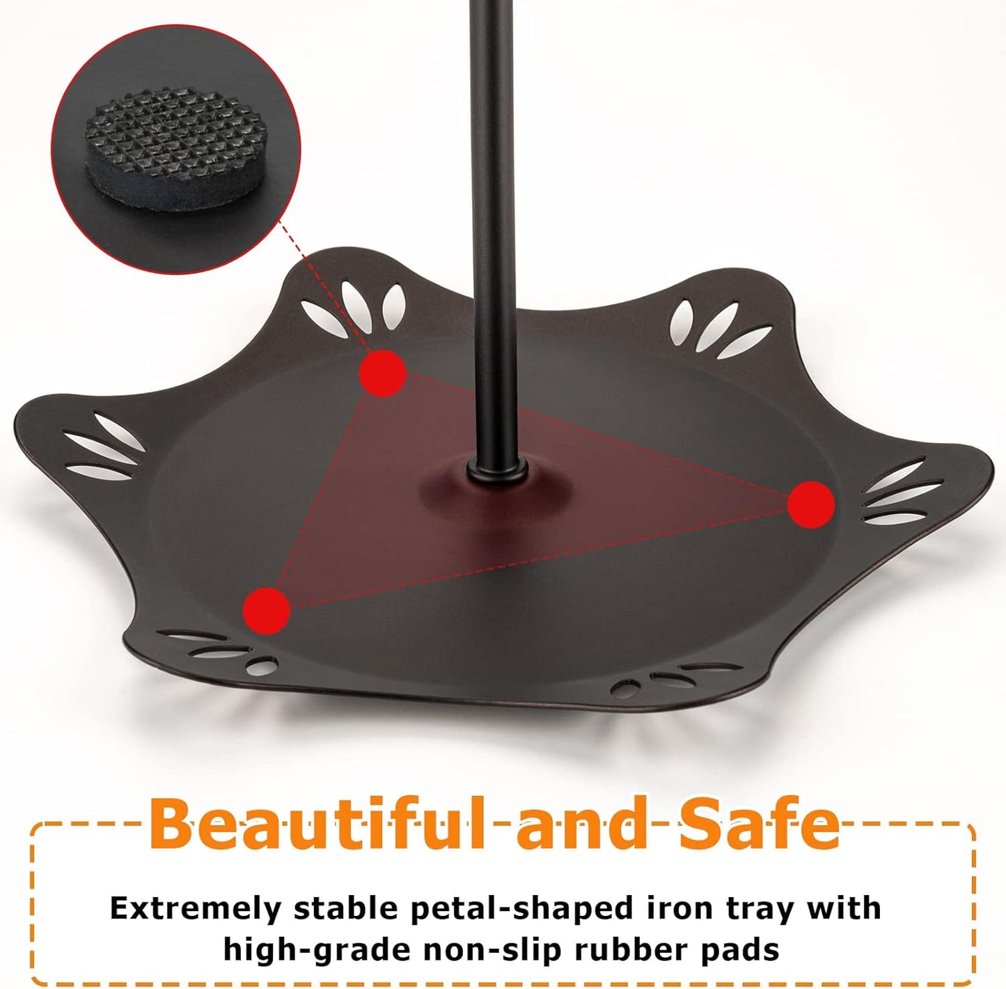 Coffee Mug Holder for Large Mugs, Mug Tree for Counter, Cup Holder for Countertop, Mug Rack with Tray, Metal Mug Tree with 6 Hooks, Coffee Counter Bar Accessory & Kitchen Home Organizer