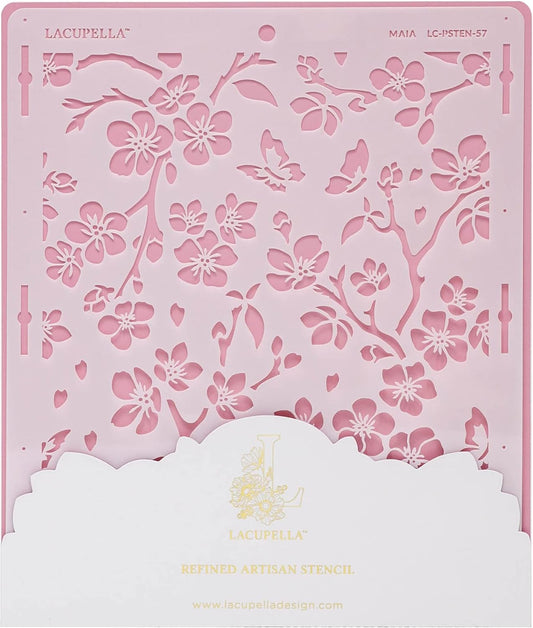 Large Cake Decorating Stencil (MAIA) Sakura Leaves Pattern