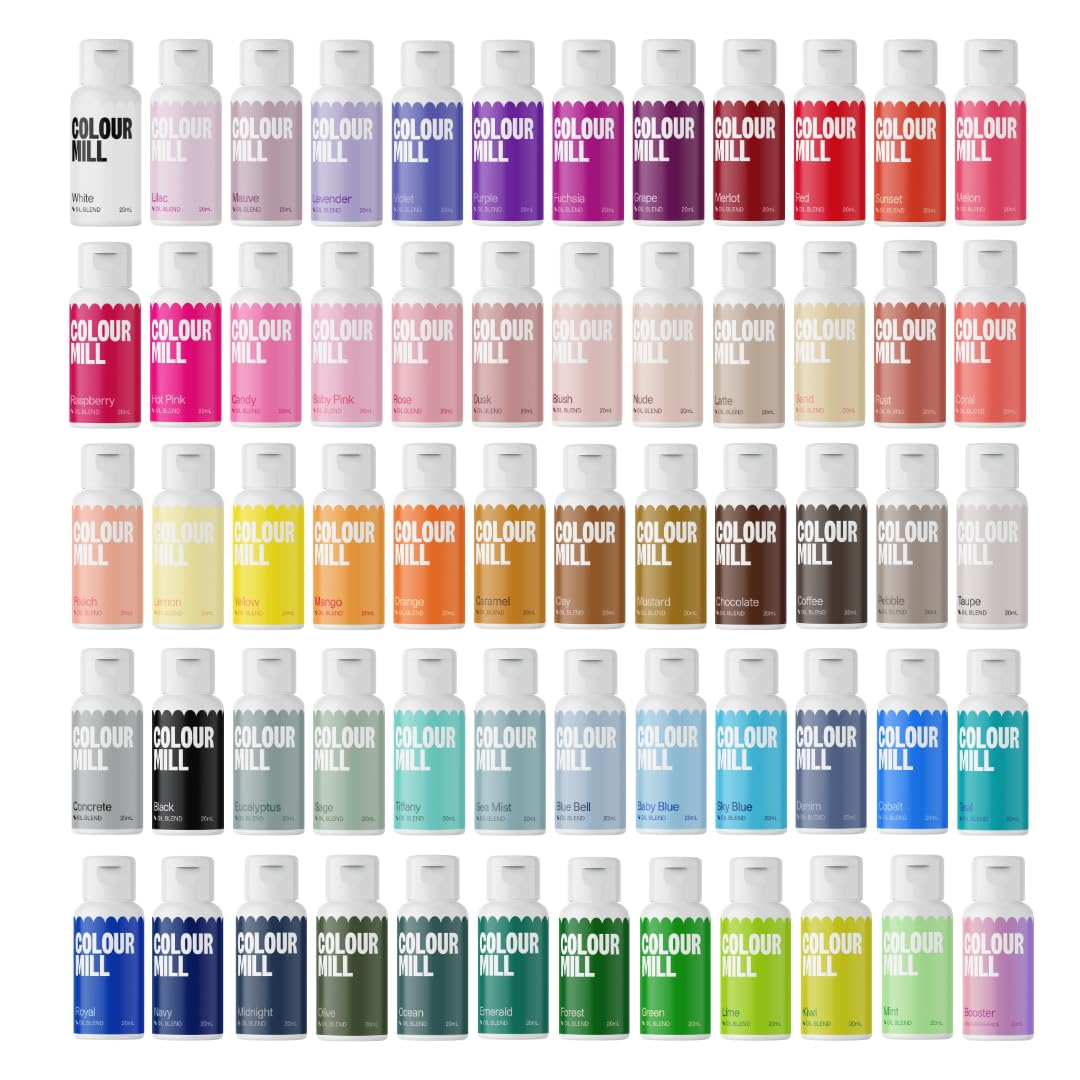 Colour Mill Oil-Based Food Coloring, 20 Milliliters - Complete Collection - All 60 Colors