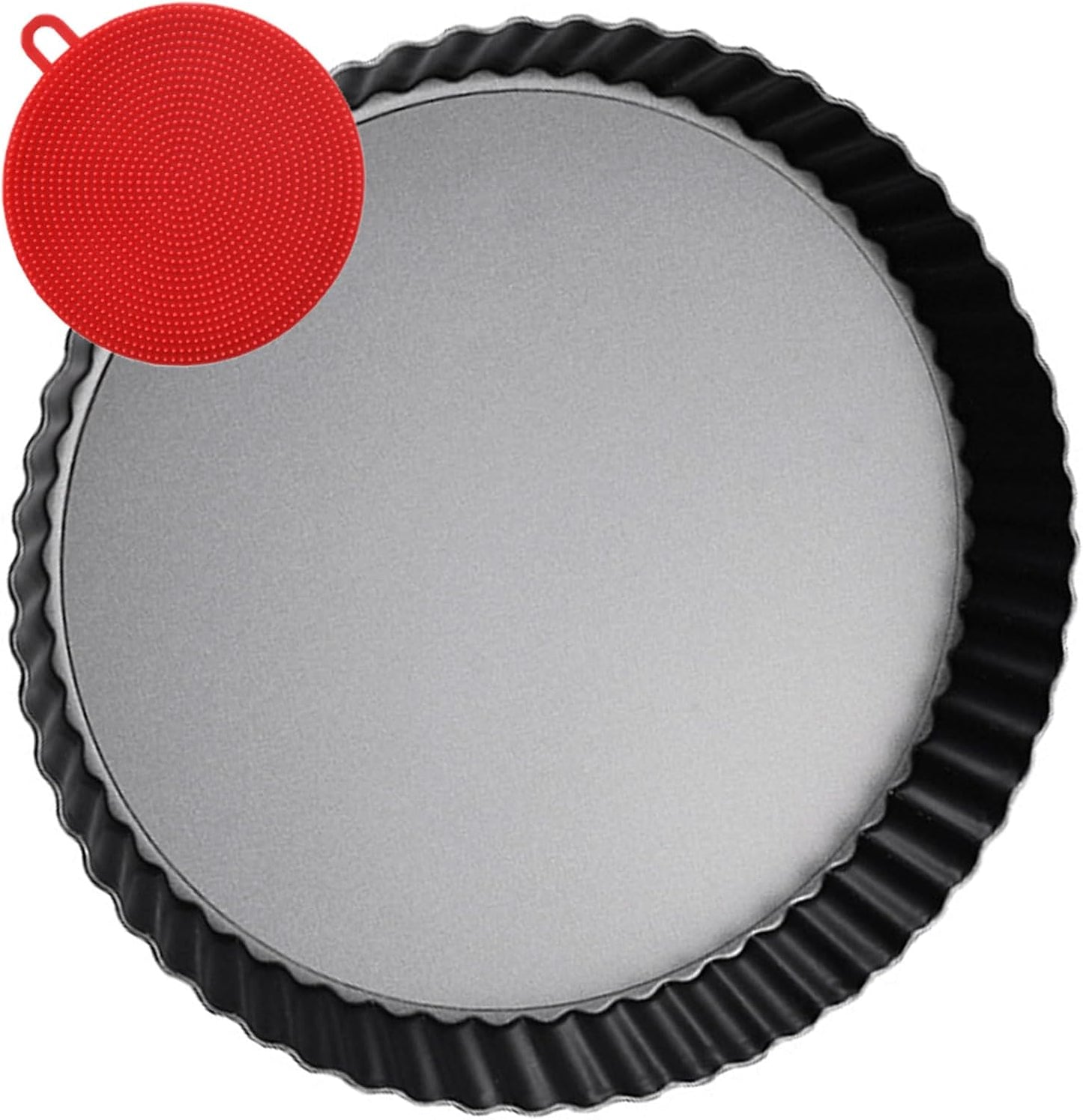 DATANYA Tart Pan 9 Inch Tart Pans Removable Bottom, Non-Stick Quiche Pan Carbon Steel Heavy Duty Pie Pan 9 Inch Tart Pan Loose Bottom, extra high of 1.2 Inches
