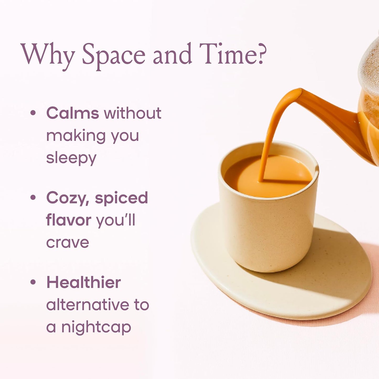 SPACE AND TIME Relax - Mushroom Chai Tea - 20 Cups of Calm & Relaxation - Mushroom Tea with Reishi, Magnesium & L-Theanine