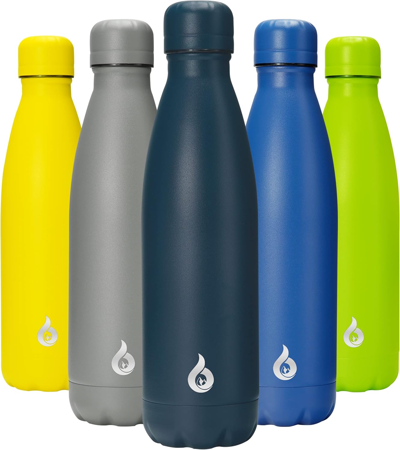 BJPKPK Insulated Water Bottle 17oz Stainless Steel Water Thermos,Navy Blue