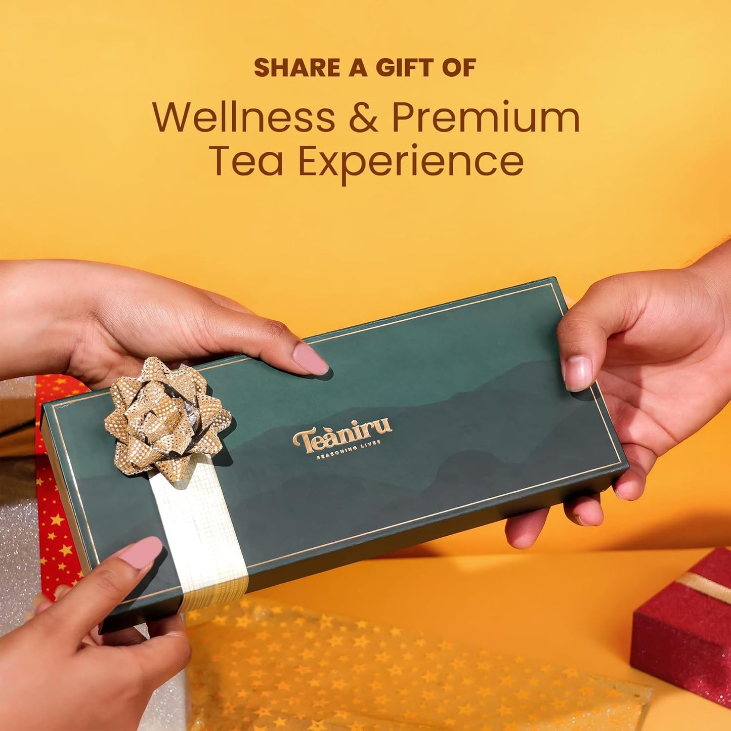 Teaniru, Grandeur Tea Collection – Pack of 40 | Loose Leaf Tea Sampler Gift | 3 Flavored Tea - Black, Herbal & Green Tea | Loose Leaf Tea Gift Set for Corporate Gifting