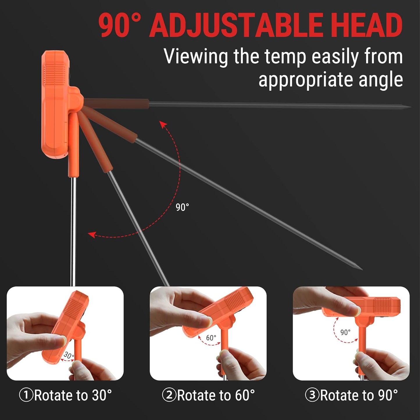 ThermoPro TP510 Waterproof Digital Candy Thermometer with Pot Clip, 10" Long Probe Instant Read Food Cooking Meat Thermometer for Grilling Smoker BBQ Deep Fry Oil Thermometer