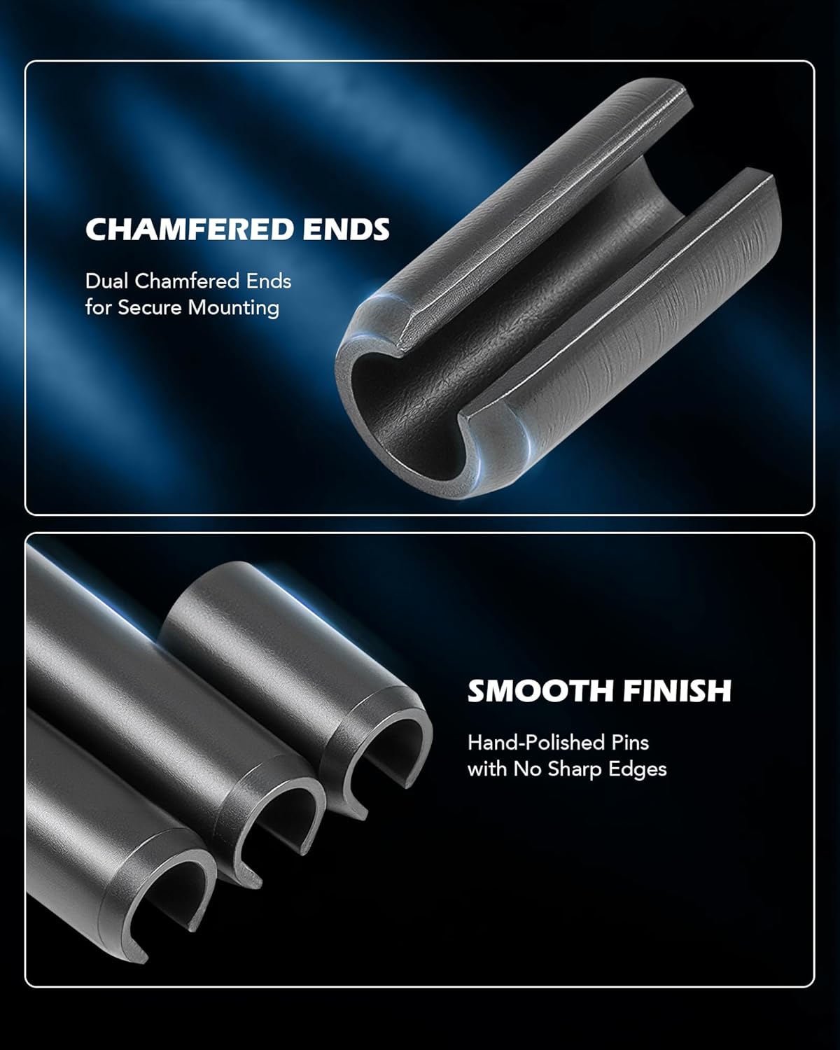 ZELCAN 330pcs SAE Roll Pin Set, Split Expansion Pin Assortment Kit for Home Improvement Automotive Repair More, 5/32 3/32 5/16 3/8 1/4 7/32 5/64 1/16 1/8 3/16 Inch Slotted Spring Pins, Various Lengths