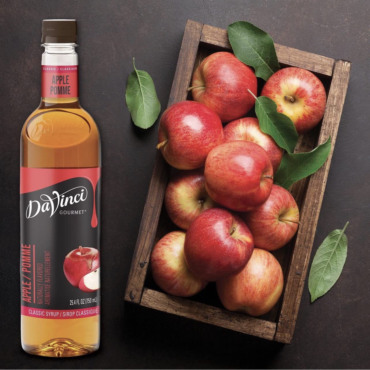 DaVinci Gourmet Classic Apple Syrup, 25.4 Fluid Ounces (Pack of 4)